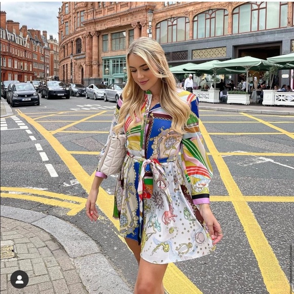 ZARA Chain Print Dress - Picture 7 of 16